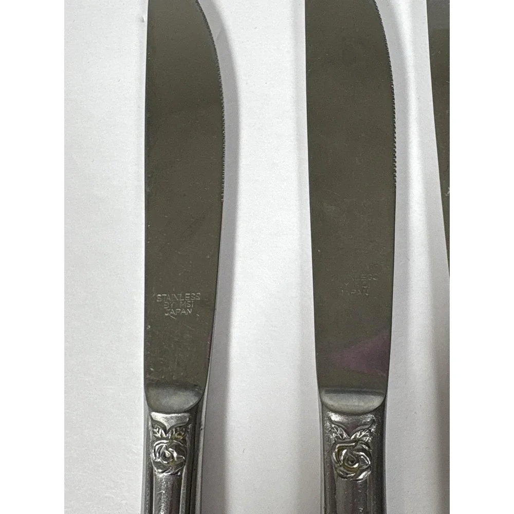 Versailles by MSI Japan Vintage Stainless Steel Flatware Lot 8 Knives Spoons